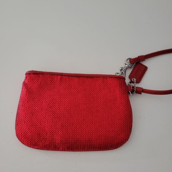 Coach red sequin wristlet - Picture 6 of 6